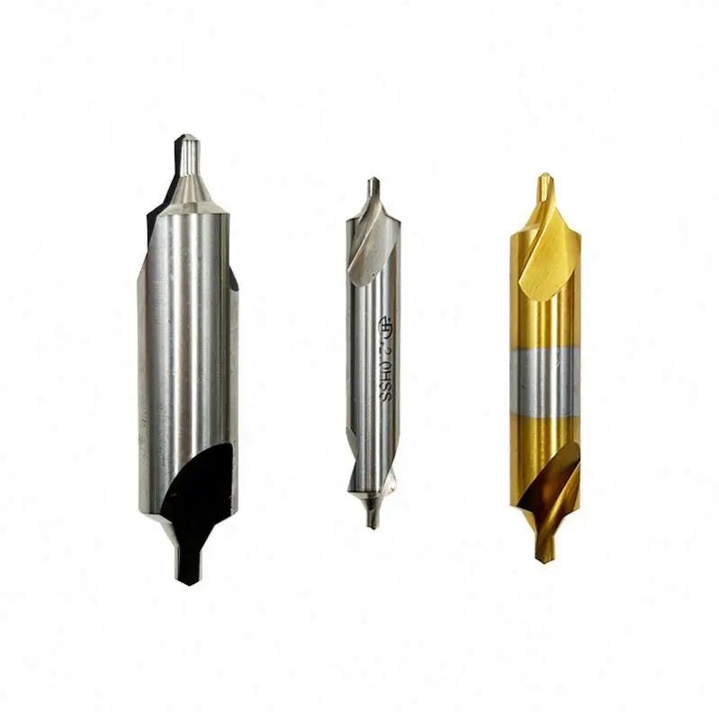 ANDUUK Customized A Type Carbide Cobalt Double Head Titanium Plating Center Drill for Metal Center Drill Center Bit
