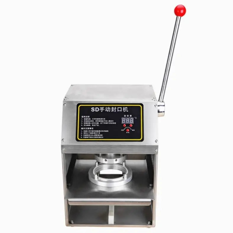 TEBAK Electric Aluminum Customized Fast Food Manual Semi-automatic Foil Square Sealer Container Heat Boxes Sealing Machine