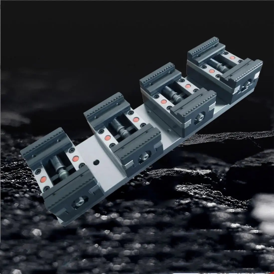 TEBAK Multi Station Machining Center Workbench Vise Grip Rack Bench Vise by Side Fixed Base Quick Clamping Vise for Cnc Machines