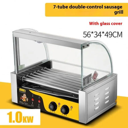 TEBAK Tabletop Grilled Sausage Electric Heating Tube Commercial /Home Sausage Hot Dog Rolling Electric Grill Machine