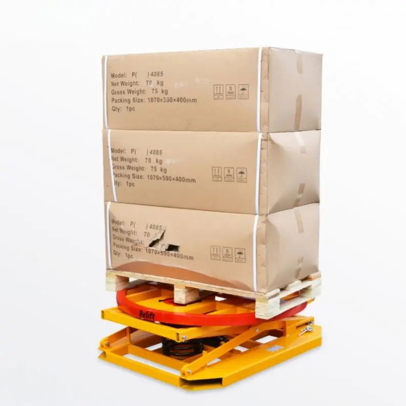 Factory Wholesale Rotary Pallet Table  Automatic Self Elevating Mechanical Scissor Lift Table