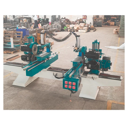 A TEBAK Electric Wood Saw Double End Saw Hardwood Flooring Laminated Wood Flooring Processing Solid Wood Double End Milling Saw