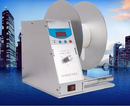 TEBAK Automatic Label Winder Rewinder and Unwinder Machine Rewind Stick Labeling Machine