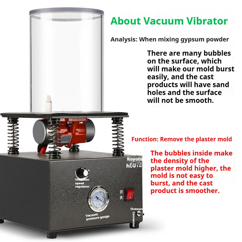 ANDUUK Multifunctional Gold Silver Jewelry Vacuum Casting Machine Gypsum Pumping Suction Rod Vibration Mold Industrial Equipment
