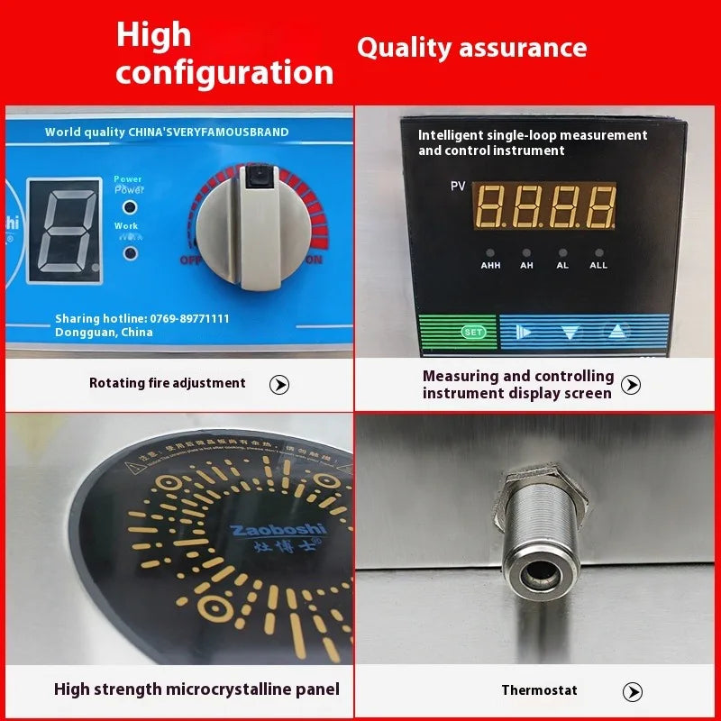 TEBAK Restaurant 4 Burners Electric Cooktop Stove Commercial Induction Cooker Stainless Steel Electric Induction Cookers