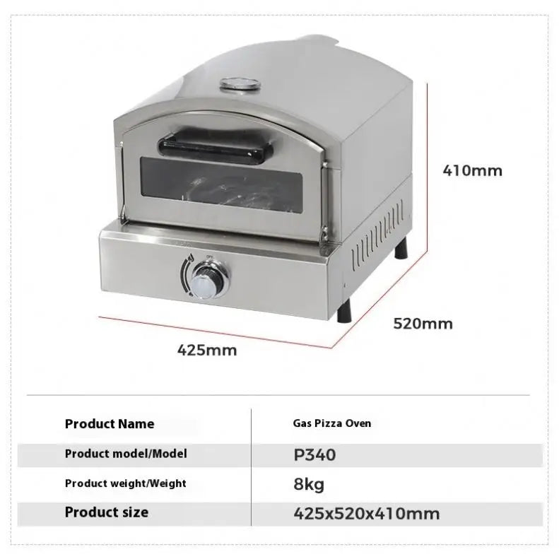 TEBAK Stainless Electric Pizza Oven Commercial Baking Machine Baker 350 Degree Toast Bread Maker for Pizza Cone Making Machine