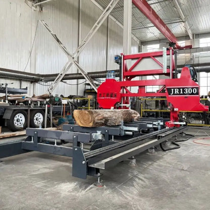 A TEBAK Large Horizontal Gantry Sawing Machine Automatic Sawmill Price Electric Power Automatic Band Saw Saw Board diesel Sawmill