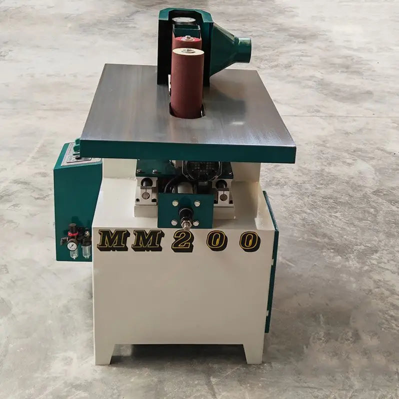 A TEBAK MM200 Roller Belt Bending Plate Double Side Woodworking Sanding Machine Vertical Roller Belt Bending Plate Sanding Machine