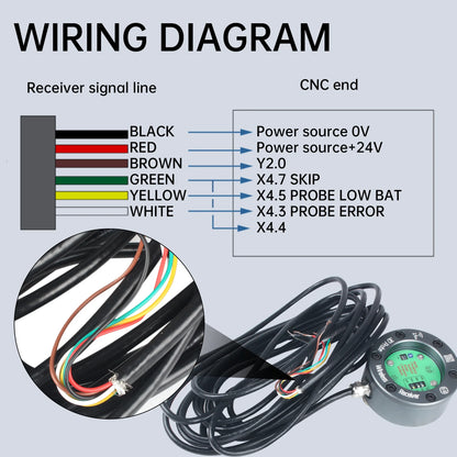TEBAK GP-800 Wireless Probe Tool for CNC Machining Centers 3D Edge Finder Centering Rod Replacement Renishaw Marposs Cyclmotion