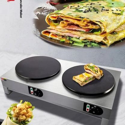 TEBAK Rotating French Large Pancake Snack Processing Electric Crepe Machine Commercial Making Crepe Machine Electric Crepe Maker