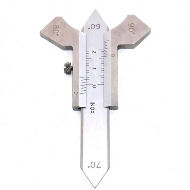 TEBAK 0-20mm Stainless Steel Welding Pressure Gauge Butt and Fillet Welds Calibration Upper Angle Filling Gauge Welding Gauge