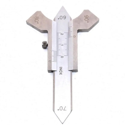 TEBAK 0-20mm Stainless Steel Welding Pressure Gauge Butt and Fillet Welds Calibration Upper Angle Filling Gauge Welding Gauge