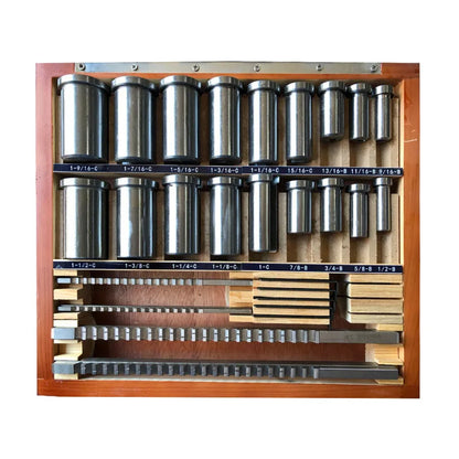 TEBAK Hot Sale Hot Sale 21PCS Keyway Broach Sets, with Bushing & Shim for Industrial Tools