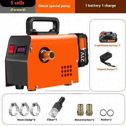 Self Absorbing Lithium Battery Oil Pump 850W Fuel Transfer Pump Diesel Kerosene Electric Fuel Dispenser Refueling Machine