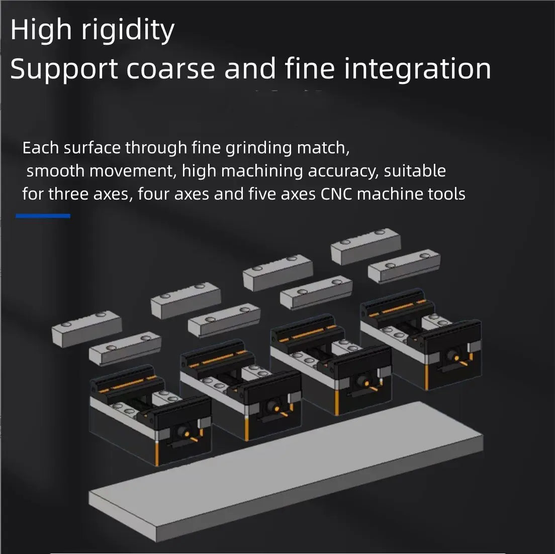 TEBAK Multi Station Machining Center Workbench Vise Grip Rack Bench Vise by Side Fixed Base Quick Clamping Vise for Cnc Machines