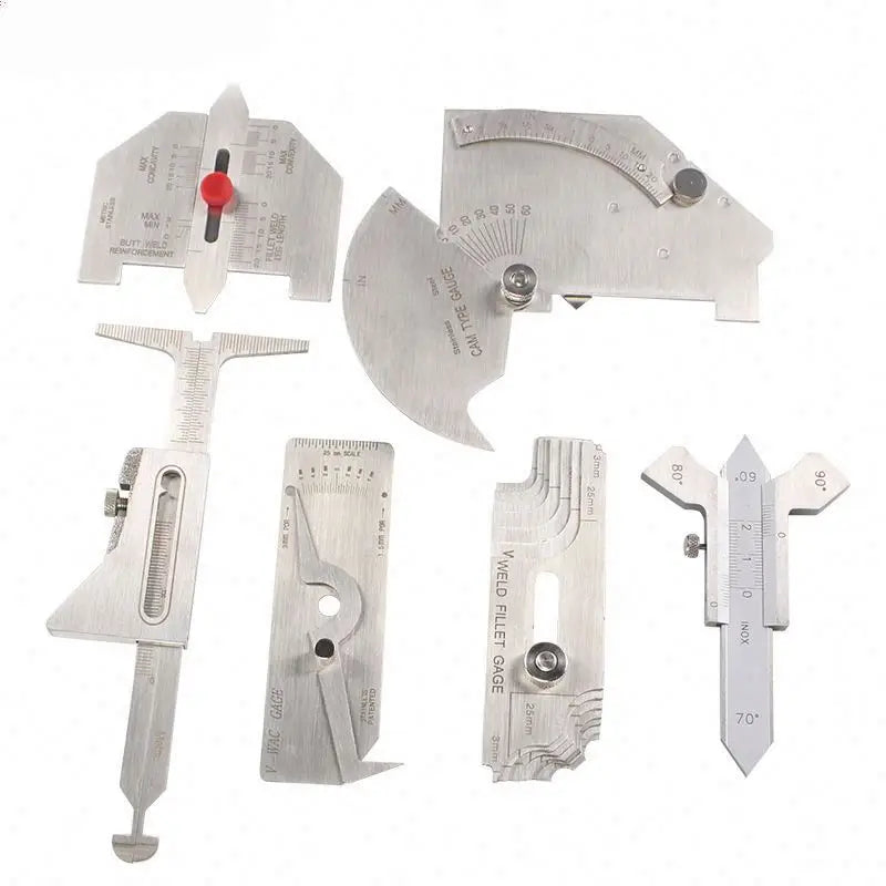 TEBAK 0-20mm Stainless Steel Welding Pressure Gauge Butt and Fillet Welds Calibration Upper Angle Filling Gauge Welding Gauge