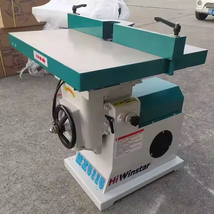 A TEBAK High Speed Trimming Chamfering Machine 45Degree Woodworking Slotting Sliding Table Spindle Moulder Vertical Milling Router