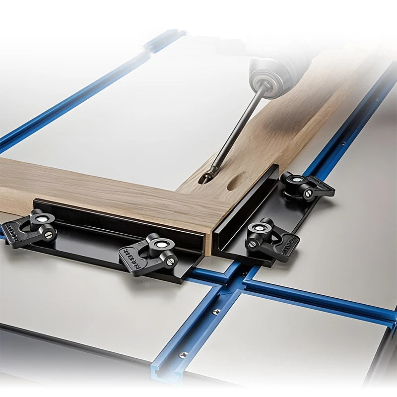 TEBAK W-02 Woodworking 19 T-tracks Double-Cut Profile Universal T-Track With Predrilled Mounting Holes