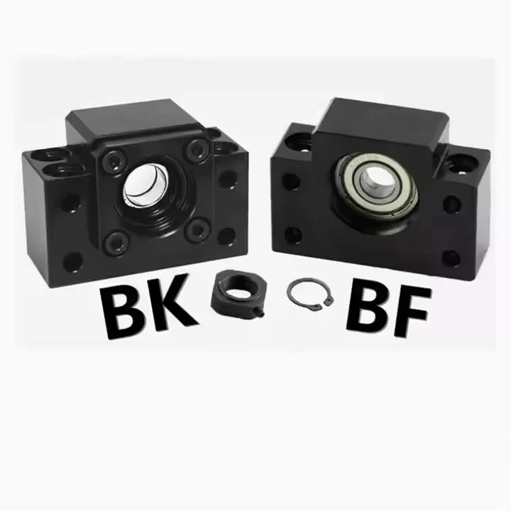 TEBAK Precision Shaft Rotation Ball Screw Support BK BF FF FK EF EK 10/12/15/20  Ball Screw Support Base Support End Fixed End