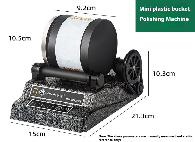 TEBAK Silicone Polishing Machine Gold and Silver Jewelry Rotary Rock Tumbler Barrel Polisher Grinding Cleaning Grinder Equipment