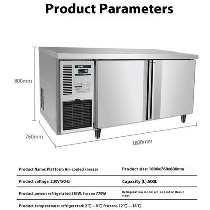 TEBAK Kitchen Fridge Refrigeration Equipment Workbench Refrigerator Freezer Under Counter Refrigerator Undercounter Freezer