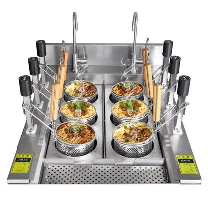 Noodle Boiler Boiler Six-pot Pasta Cooker Basket Electric Pasta Cooker Noodle Cooking Machine Snacks Cooker Cooking Equipment
