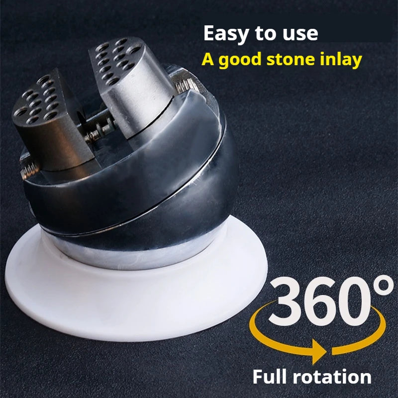 ANDUUK Ball Vise 5" Engraving Setting Tool 360 Rotation Engraving Block Vise Jewelry Engraving Block Tools Standard Block