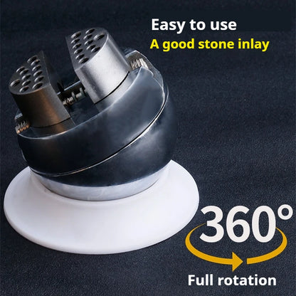 ANDUUK Ball Vise 5" Engraving Setting Tool 360 Rotation Engraving Block Vise Jewelry Engraving Block Tools Standard Block