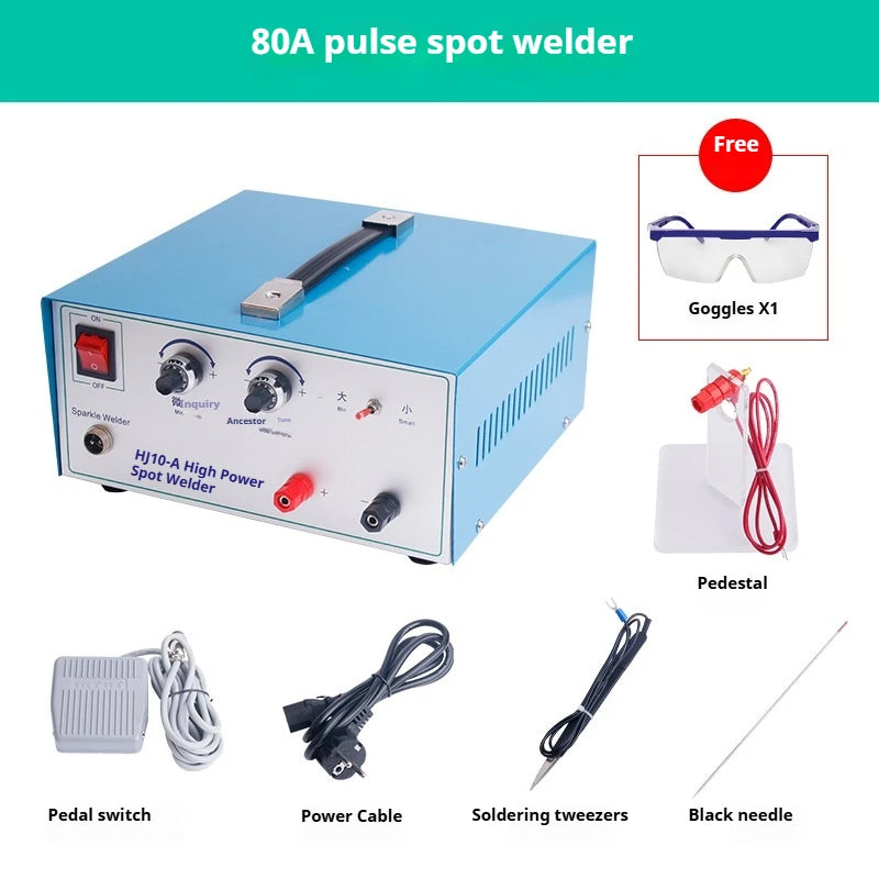 TEBAK 30/50/80/100A Mini Spot Welder Laser Spot Welding Machine Handheld Laser Welder for Gold/Silver Jewelry Processing