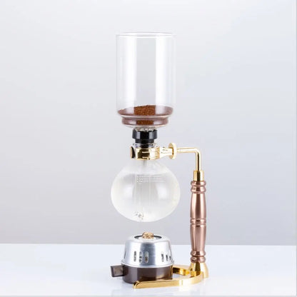 Professional Modern Consumer Cold Brew Coffee Maker Glass Tabletop Syphon Coffee Maker with Alcohol Burner Vacuum Coffee Maker