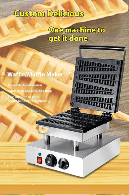 Street Snacks Hot Sale Dessert Shop Pine Tree Shaped Waffles Muffin Making Machine Commercial Waffle Machine