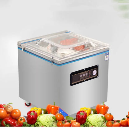 TEBAK Frozen Chicken Packaging Vacuum Machine Double Chamber Packing Automatic Mini Cheese Seafood Meat Coffee Brick