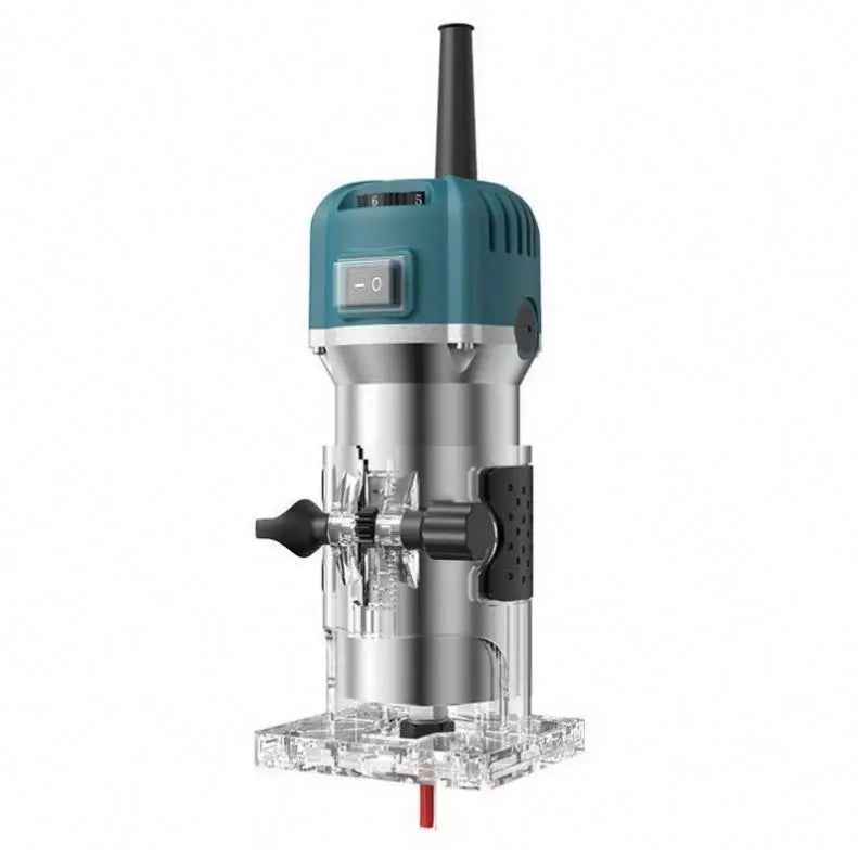 800W High Power 6 Speeds Electric Wood Edge Trimmer Portable Wood Router Woodworking Trimming Machine With Milling Cutter