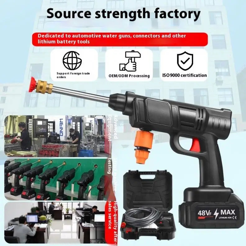 TEBAK Factory High Pressure Portable Cordless Wireless Electric Cleaning Car Pressure Washing Water Spray Gun Car Washer Machine