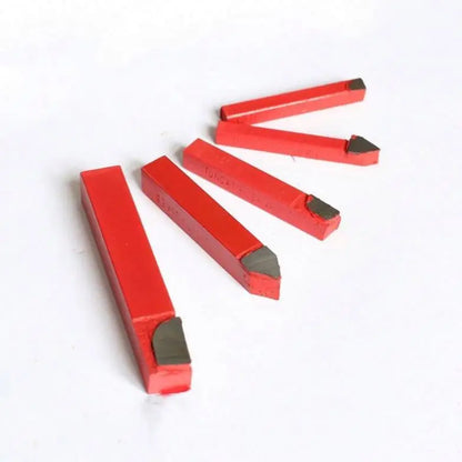 TEBAK Carbide Tipped Hole Turning Tool Kit Alloy Tungsten Steel Tools Welding Lathe Cutters High Hardness Tipped Cutters Tool