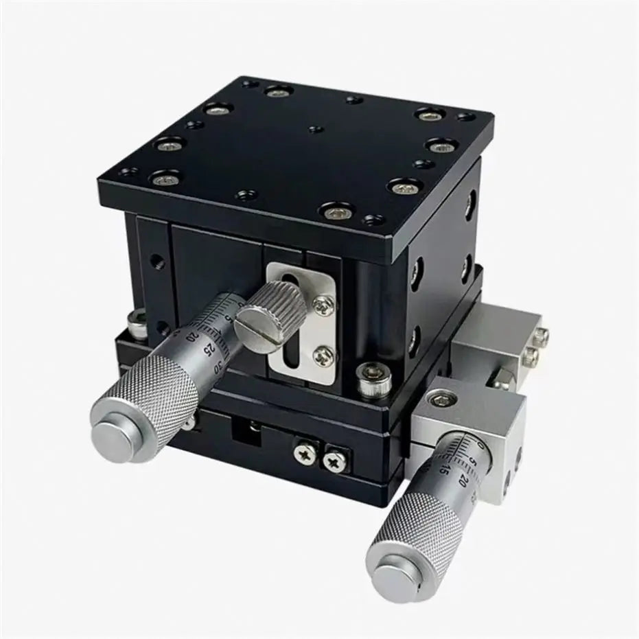 TEBSAK XYZ 3 Axis Linear Stage Trimming Platform Bearing Tuning Sliding Table 60x60mm