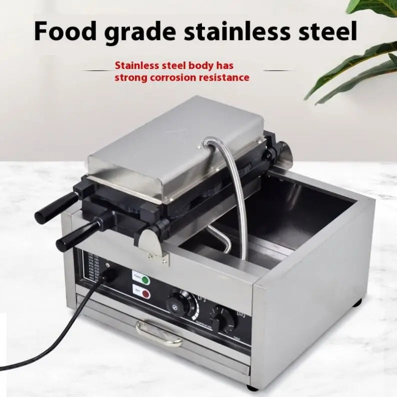 TEBAK Fast Food Restaurant Snack Processing Automatic Gas Electric Waffle Maker Banana Shape Non Stick Commercial Waffle Maker