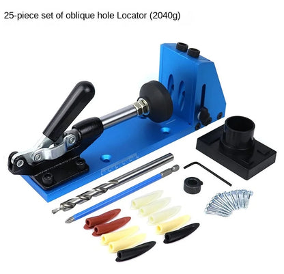TEBAK High Quality Aluminum Hole Locator Positioning Drill Guide Set Portable Pocket Hole Jig Kit for Woodworking
