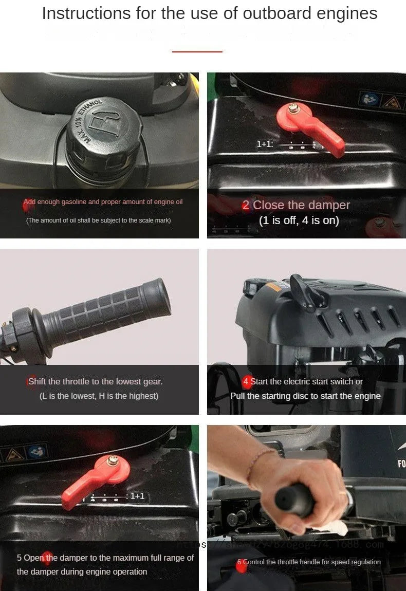 TEBAK 9.0HP 7.5 4.5 6.5 2.5 HP 4-Stroke Diesel Outboard Motors New Condition with Long Shaft for Sales or Use