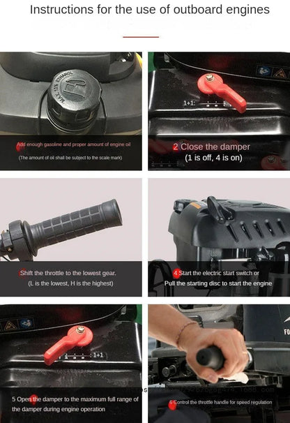 TEBAK 9.0HP 7.5 4.5 6.5 2.5 HP 4-Stroke Diesel Outboard Motors New Condition with Long Shaft for Sales or Use