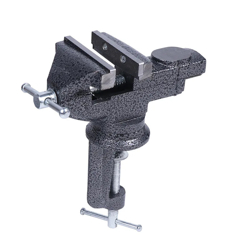 ANDUUK DL110080 Multi-functional Swivel Small Table Vice Household Work Flat Vice Type 80 Black Sliding Smooth Strong Clamping