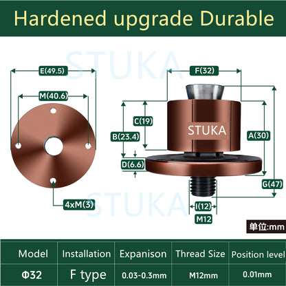 Stuka CNC Internal Support Clamp Quick Positioning Expansion Pin Manual Internal Hole Tightening Locator 1PC