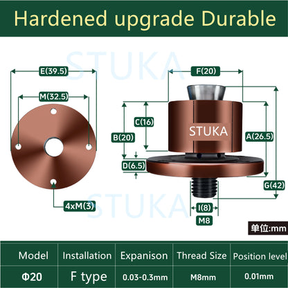 Stuka CNC Internal Support Clamp Quick Positioning Expansion Pin Manual Internal Hole Tightening Locator 1PC