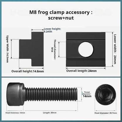 CNC Side Fixture Clamp Fixed Precision Fixtures Clamping OK Vise Vice Frog Clamps Flat End Bench Vice Workholding Fixturing CNC