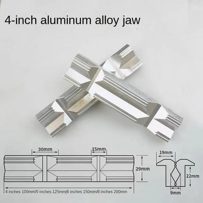 CNC Milling Steel Vise Hard Jaw Fixture V-Type Jaw Aluminum Alloy 4" or 6"  1Set