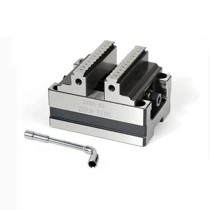 Precision CNC Vise ZY60-80 Four Axis Five Axis Turntable Fixture Self Centering Concentric Flat Nose Pliers for cnc industrial