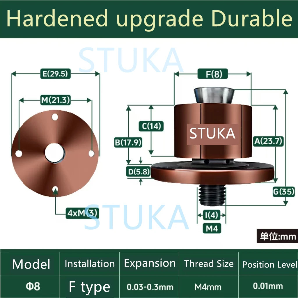 Stuka CNC Internal Support Clamp Quick Positioning Expansion Pin Manual Internal Hole Tightening Locator 1PC