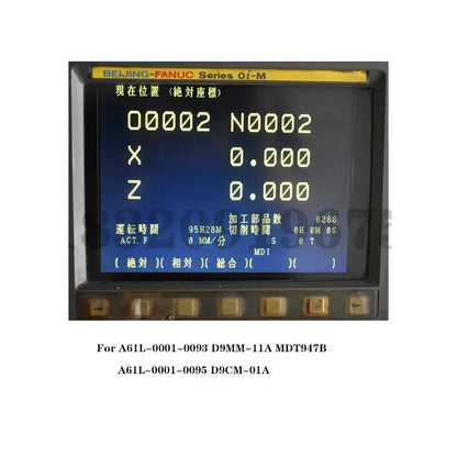 CNC Industrial LCD Display Monitor For Replacing FANUC 9" Old CRT A61L-0001-0093 D9MM-11A MDT947B-2B A61L-0001-0095 D9CM-01A