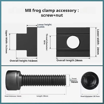 CNC Side Fixture Clamp Fixed Precision Fixtures Clamping OK Vise Vice Frog Clamps Flat End Bench Vice Workholding Fixturing CNC