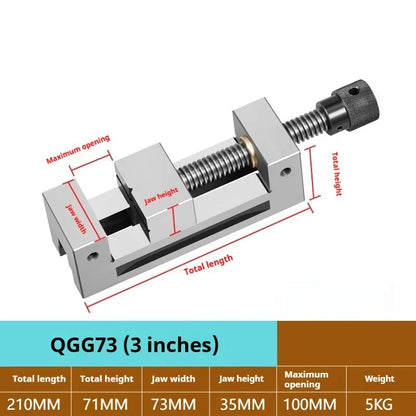 Precision Tool Maker Steel QGG 73 3 Inch 3" CNC Vise Flat Angle Mirror Grinder Vise V Type Pliers Workpiece Clamping Clamp